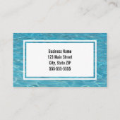 Zwembad verzorging aqua zwemmen foto visitekaartje (Achterkant)