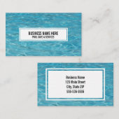 Zwembad verzorging aqua zwemmen foto visitekaartje (Voorkant / Achterkant)