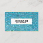 Zwembad verzorging aqua zwemmen foto visitekaartje (Voorkant)