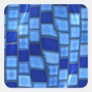 zwembad vierkante sticker