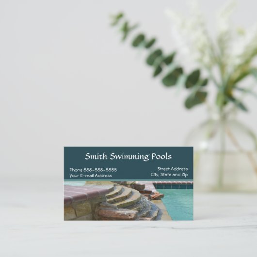 Zwembad Visitekaartje (Staand voorkant)