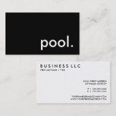 zwembad. visitekaartje (Voorkant / Achterkant)