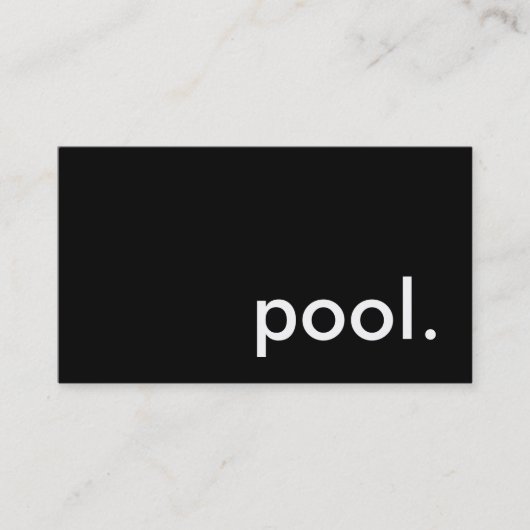zwembad. visitekaartje (Voorkant)