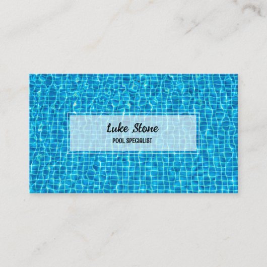 zwembad visitekaartje (Voorkant)