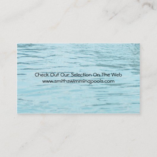 Zwembad Visitekaartje (Achterkant)