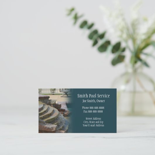 Zwembad Visitekaartje (Staand voorkant)