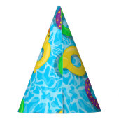 Zwembad vol met bloemen feesthoedjes (Achterkant)