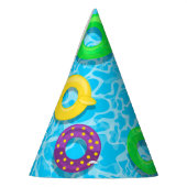 Zwembad vol met bloemen feesthoedjes (Links)