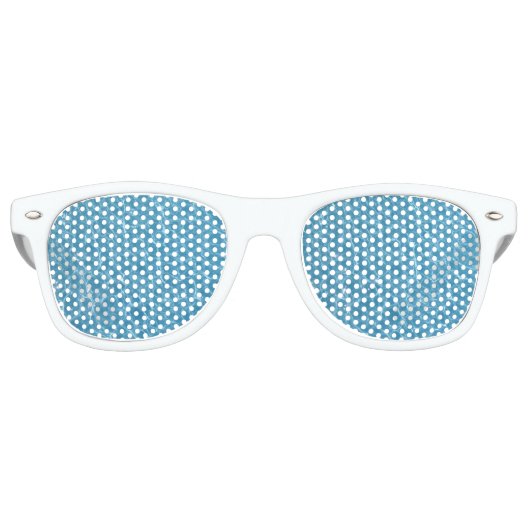 Zwembad Volwassen Retro Party Shades, Wit Retro Zonnebril (Voorkant)