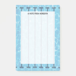 Zwembad voor zwemmers en touringcars post-it® notes