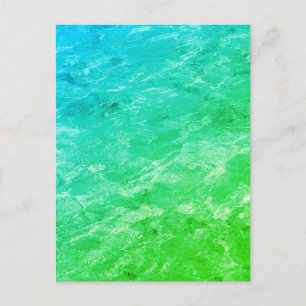 Zwembad Water Patronen Neon Groen Kunst Abstract M Briefkaart