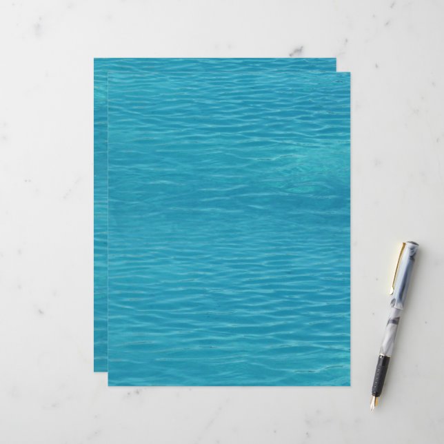 Zwembad Water Ripples Stationery Flyer (Voorkant / Achterkant in situ)