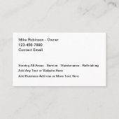 Zwembad Water Thema Visitekaartjes (Achterkant)