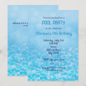 Zwembad Water Zwemmen Zomer Strandfeest Kaart (Voorkant / Achterkant)