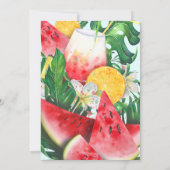 Zwembad zomer drinken verjaardagsfeestje kaart (Achterkant)