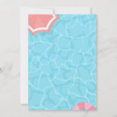 Zwembad zomer drinken verjaardagsfeestje kaart (Achterkant)