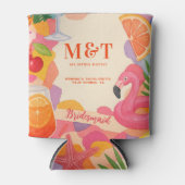 Zwembad Zomer Tropische Bachelorette Gepersonalise Blikjeskoeler (Voorkant)