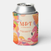 Zwembad Zomer Tropische Bachelorette Gepersonalise Blikjeskoeler (Blikje Achterkant)