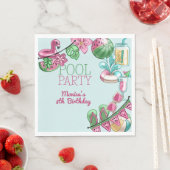 Zwembad zomerfeest verjaardag servet (Insitu)