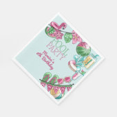 Zwembad zomerfeest verjaardag servet (Hoek)