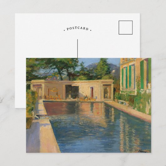 Zwembad, Zuid-Frankrijk | Sir John Lavery Briefkaart (Voorkant / Achterkant)