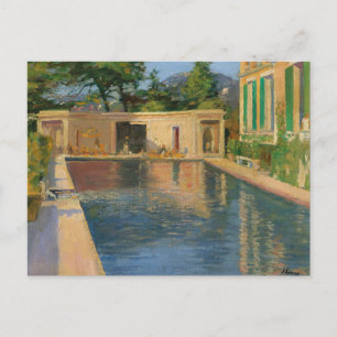 Zwembad, Zuid-Frankrijk   Sir John Lavery Briefkaart