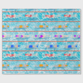 Zwembad Zwembad Team Patroon Cadeaupapier (Vlak)