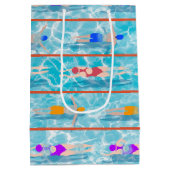 Zwembad Zwembad Team Patroon Medium Cadeauzakje (Achterkant)