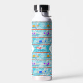 Zwembad Zwembad Team Patroon Monogram Waterfles (Links)