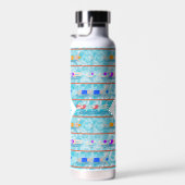 Zwembad Zwembad Team Patroon Monogram Waterfles (Rechts)