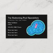 Zwembadaannemer en service visitekaartje (Voorkant)