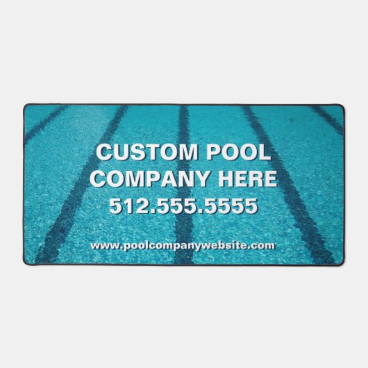 Zwembadbedrijf Custom Marketing Bureaumat (Voorkant)