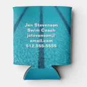 Zwembadbedrijf of zweminstructeur op maat blikjeskoeler (Voorkant)