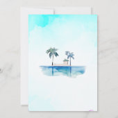 Zwembadbril Flamingo's Zomer Verjaardagsfeest Kaart (Achterkant)