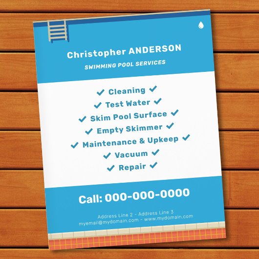 Zwembaddiensten Flyer