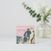 Zwembaden voor gezelschapsdieren en verzorgingssal afsprakenkaartje (Staand voorkant)