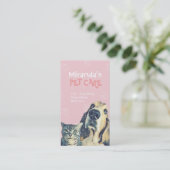 Zwembaden voor gezelschapsdieren en verzorgingssal afsprakenkaartje (Staand voorkant)