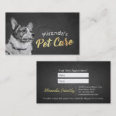 Zwembaden voor gezelschapsdieren en verzorgingssal afsprakenkaartje (Voorkant / Achterkant)