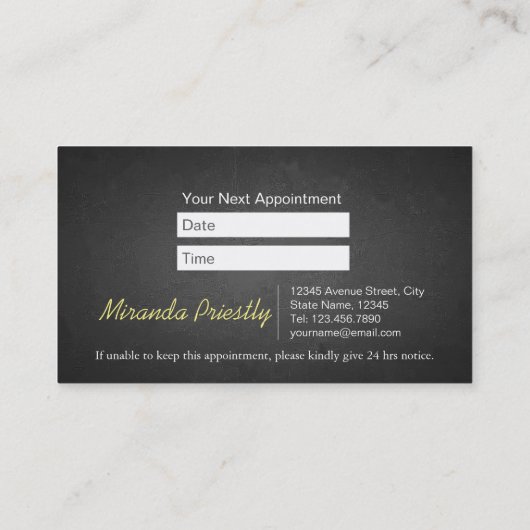 Zwembaden voor gezelschapsdieren en verzorgingssal afsprakenkaartje (Achterkant)