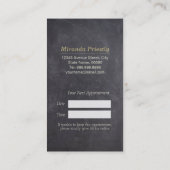 Zwembaden voor gezelschapsdieren en verzorgingssal afsprakenkaartje (Achterkant)