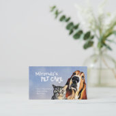 Zwembaden voor gezelschapsdieren en verzorgingssal afsprakenkaartje (Staand voorkant)