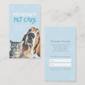 Zwembaden voor gezelschapsdieren en verzorgingssal afsprakenkaartje (Voorkant / Achterkant)