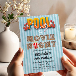 Zwembadfeest en filmavond  kaart