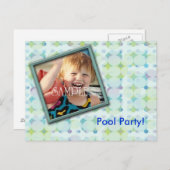 Zwembadfeest Foto Uitnodiging (Voorkant / Achterkant)