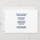 Zwembadfeest Jongen Zwemmen Aangepaste Kinderverja Kaart (Achterkant)