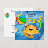 Zwembadfeest Kaart (Voorkant / Achterkant)