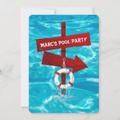 zwembadfeest kaart (Voorkant)