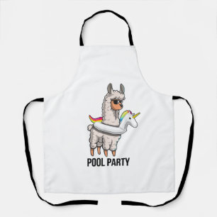 Zwembadfeest Llama Eenhoring Vlot T-shirt Funny Ll Schort