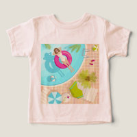 Zwembadfeest meisje in bikini zomerstrand