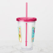 Zwembadfeest meisje in bikini zomerstrand acryl drinkbeker (Rechts)